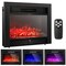 Modern Electric Wall Fireplace with Adjustable Thermostat and 0-8 Hour Timer Remote Included